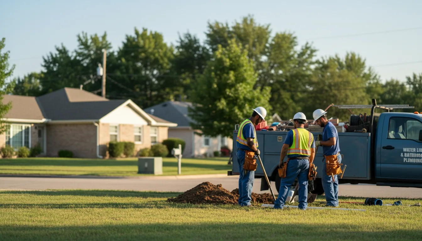 Residential water line and bathroom plumbing service in Paxton, IN